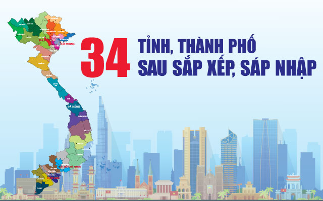 Chi tiết 34 đơn vị hành chính cấp tỉnh, thành phố chính thức